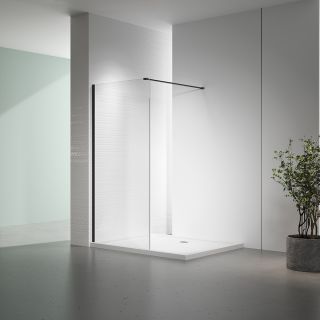 Душевая перегородка Veconi Korato KR-72B, 800x2000, черный, стекло прозрачное